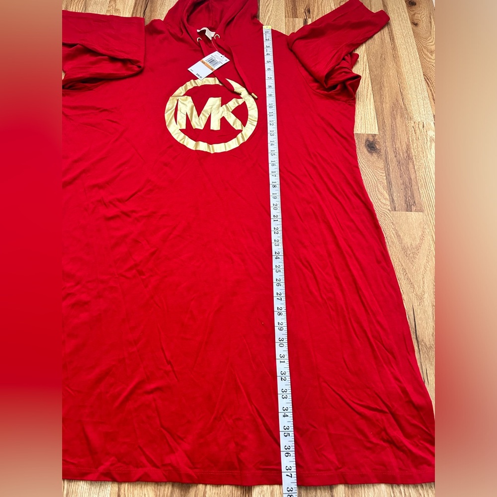 NWT - MICHAEL Michael Kors - Plus Size Circle Logo Hoodie Dress - Picture 6 of 9